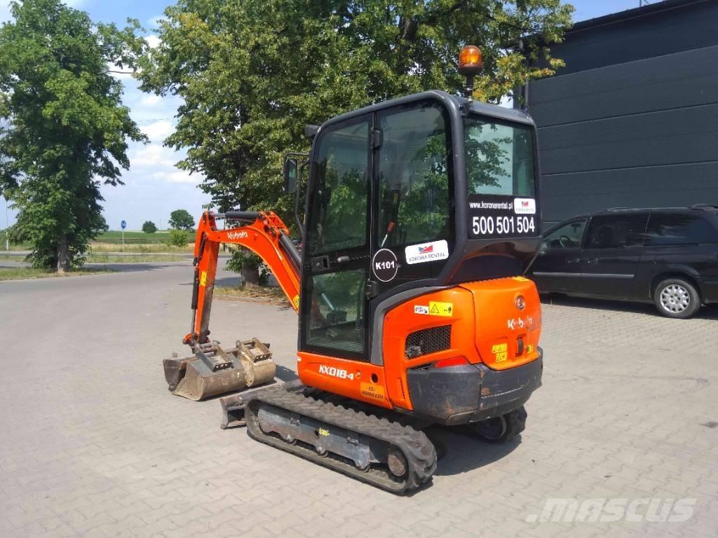 Kubota KX 018-4 Mini rýpadlá < 7t