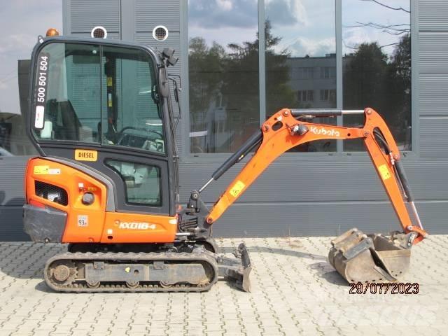 Kubota KX 018-4 Mini rýpadlá < 7t