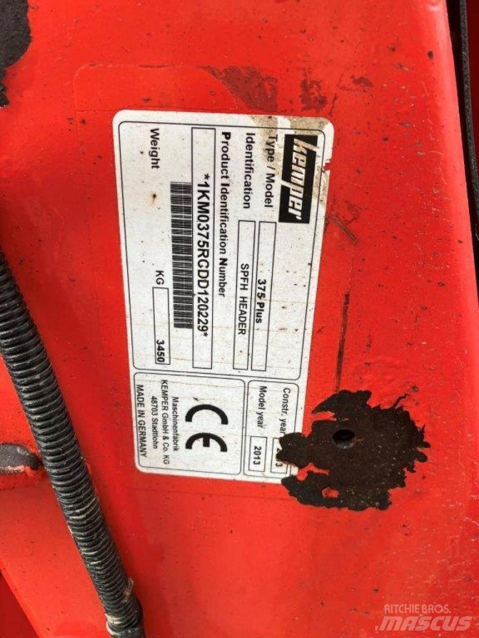 Kemper 375 Príslušenstvo a náhradné diely ku kombajnom