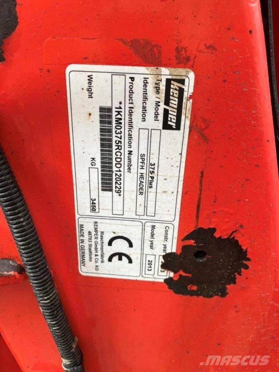 Kemper 375 Príslušenstvo a náhradné diely ku kombajnom