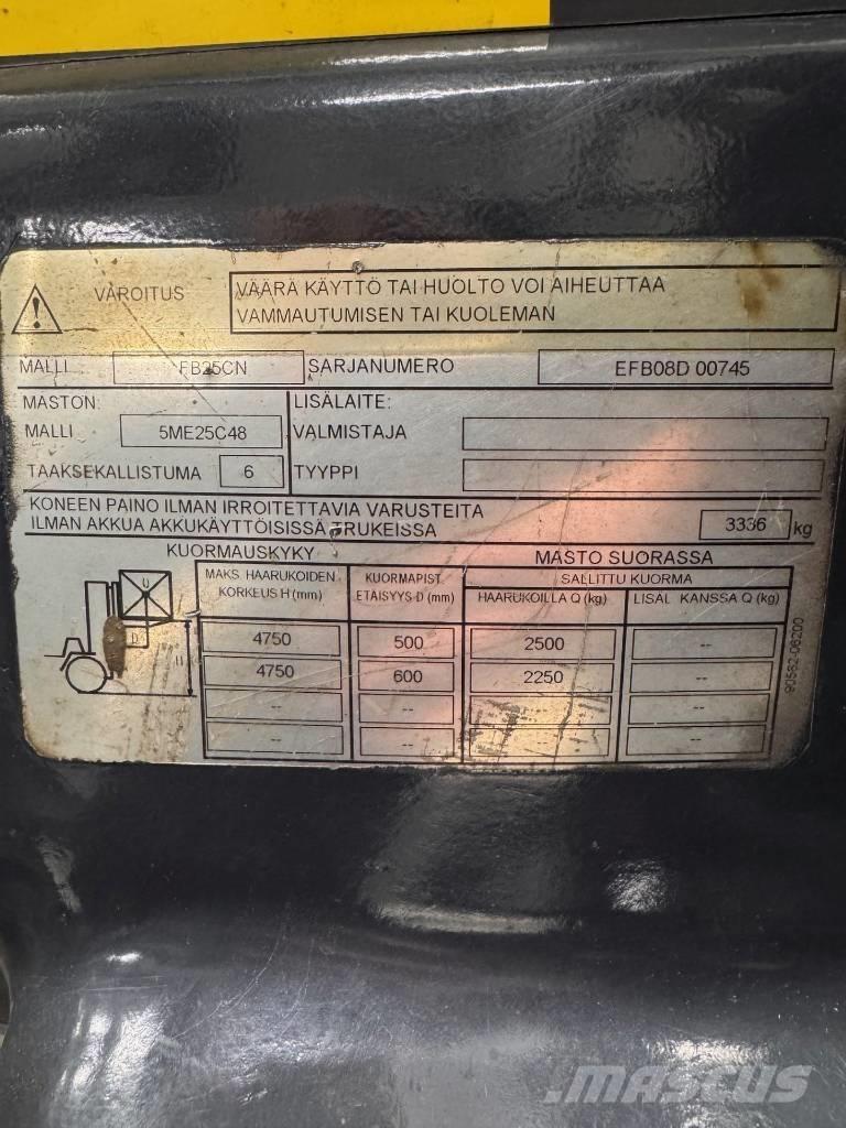 Mitsubishi FB25CN Akumulátorové vozíky