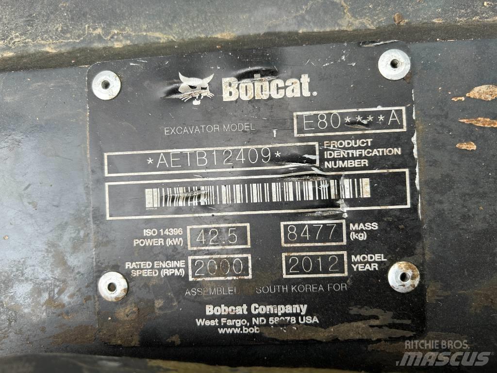Bobcat E 80 Pásové rýpadlá