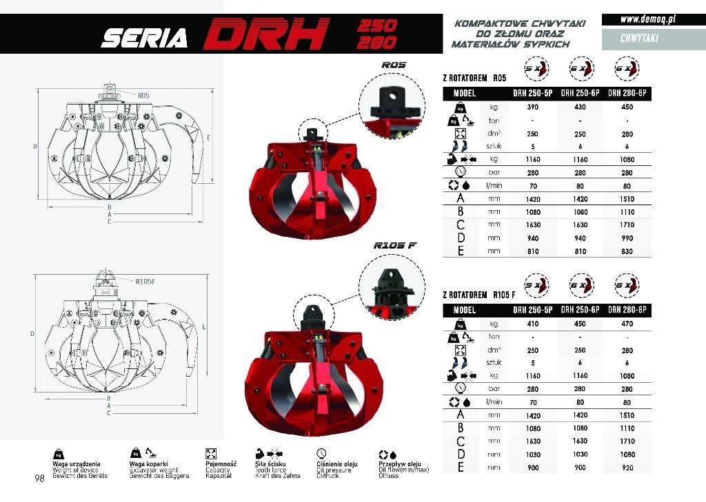  DEMOQ DRH280-6P Drapáky
