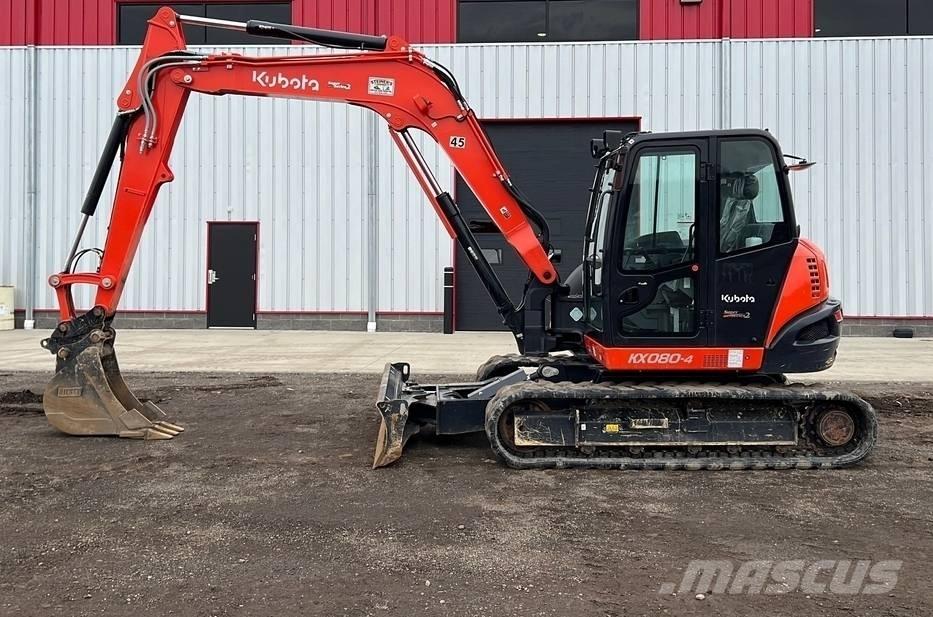 Kubota KX 080-4 Midi rýpadlá 7 t - 12 t
