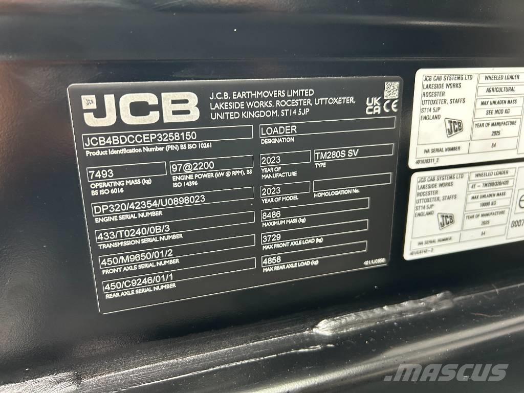 JCB TM280S Teleskopické nakladače pre poľnohospodárstvo