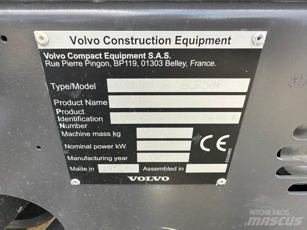 Volvo ECR50 F Mini rýpadlá < 7t