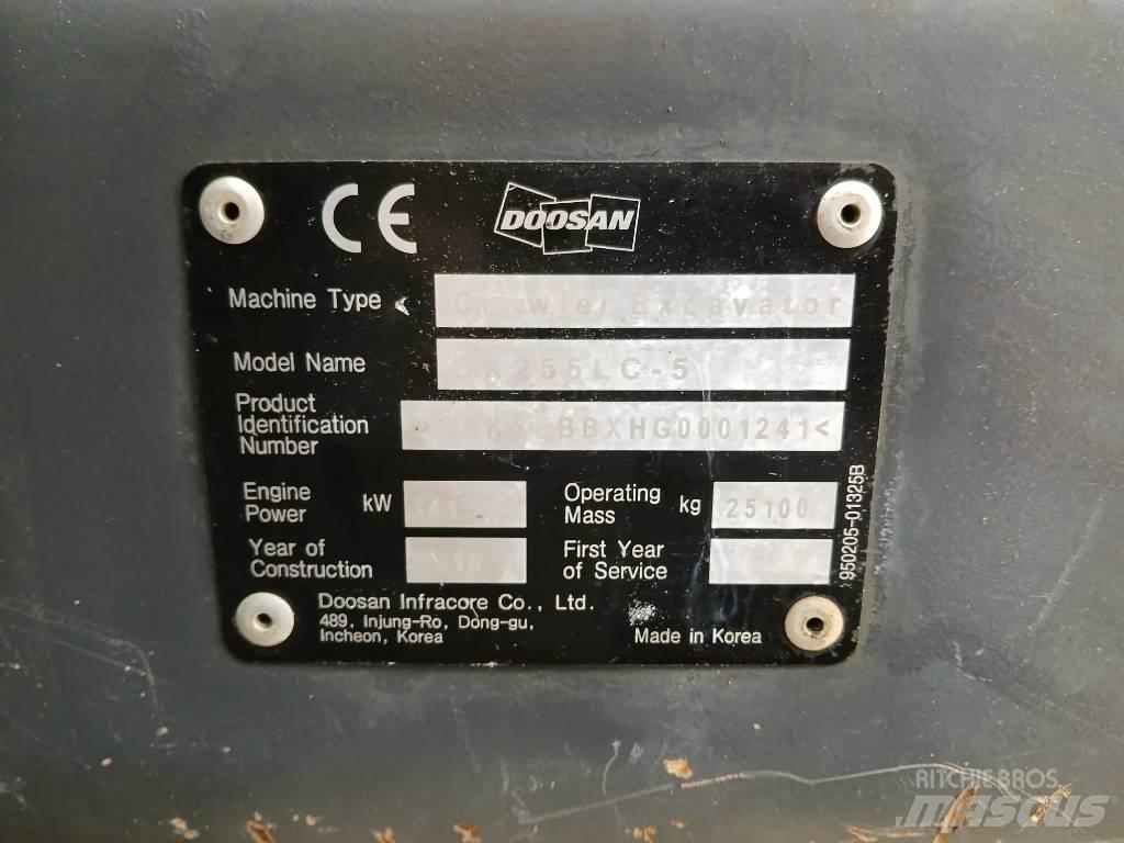 Doosan DX 255 LC Pásové rýpadlá
