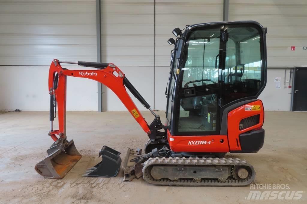 Kubota KX 018-4 Mini rýpadlá < 7t