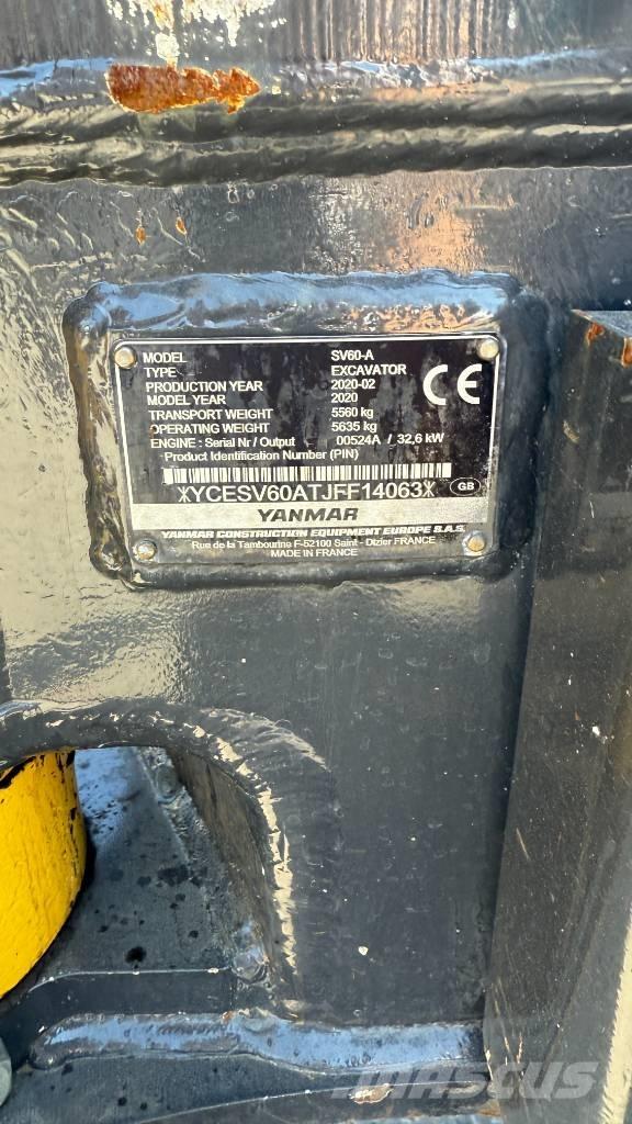 Yanmar SV 60 Mini rýpadlá < 7t