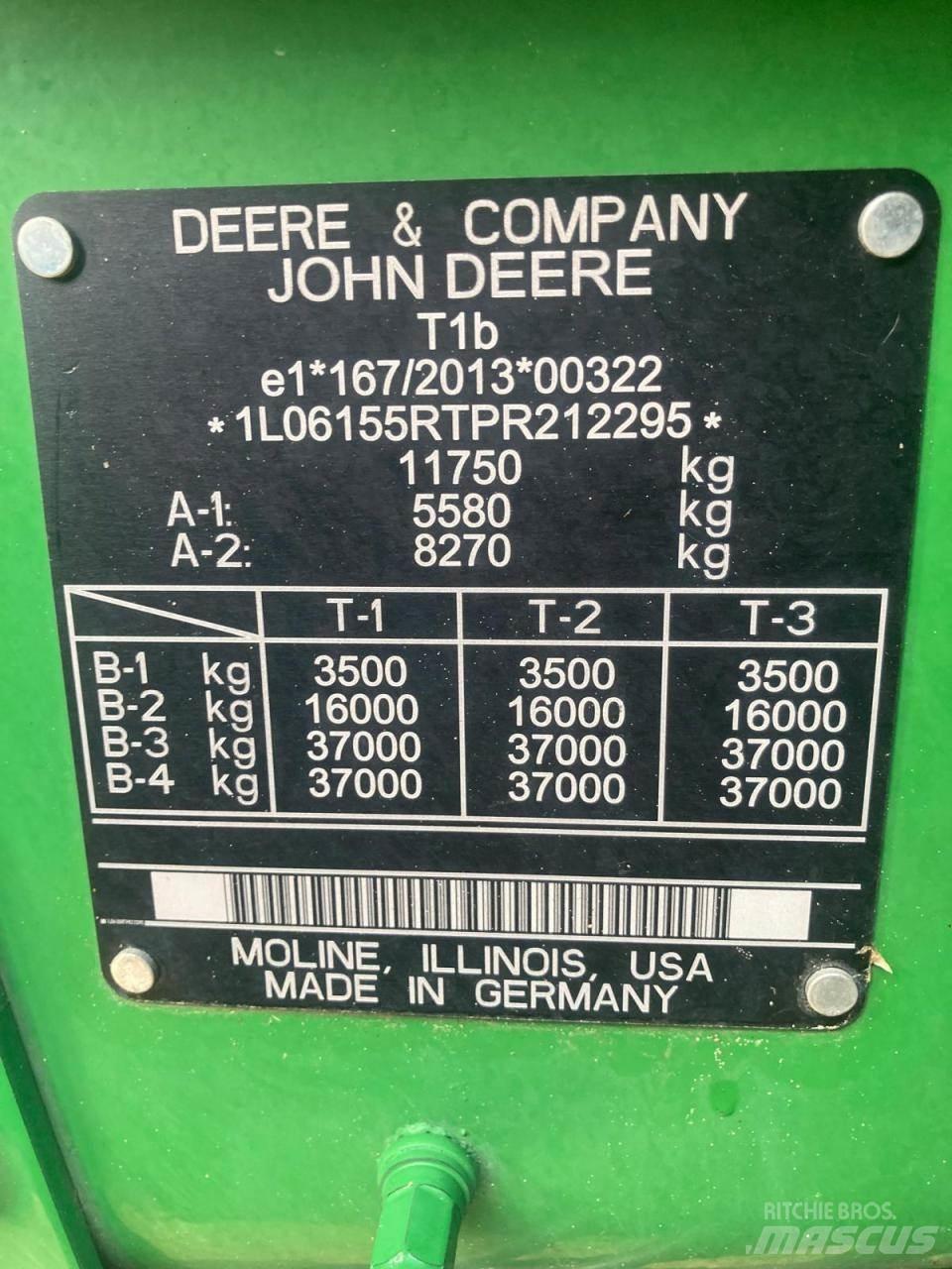 John Deere 6R 155 Traktory