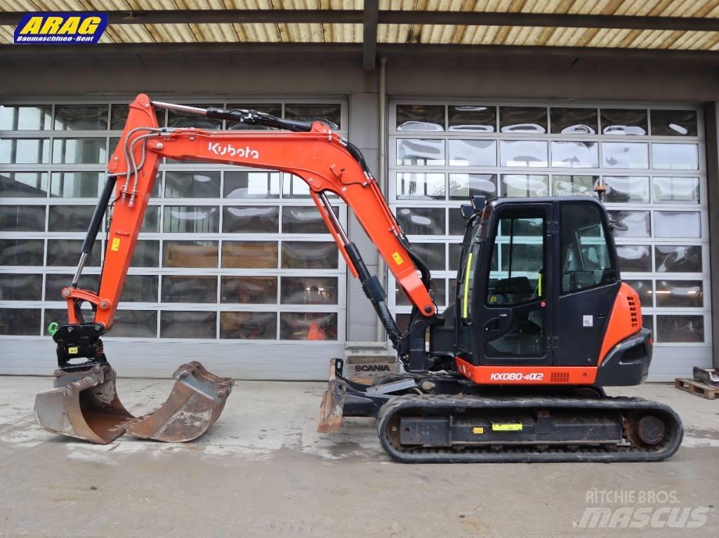 Kubota KX 080-4 Midi rýpadlá 7 t - 12 t