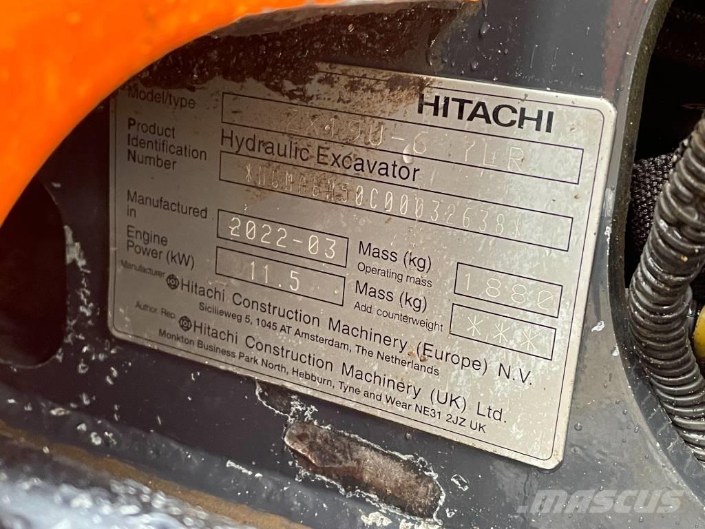 Hitachi ZX 19 U-6 Mini rýpadlá < 7t