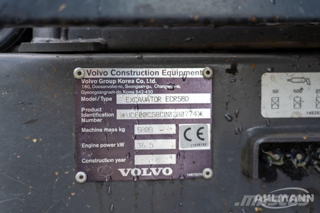 Volvo ERC58D Mini rýpadlá < 7t