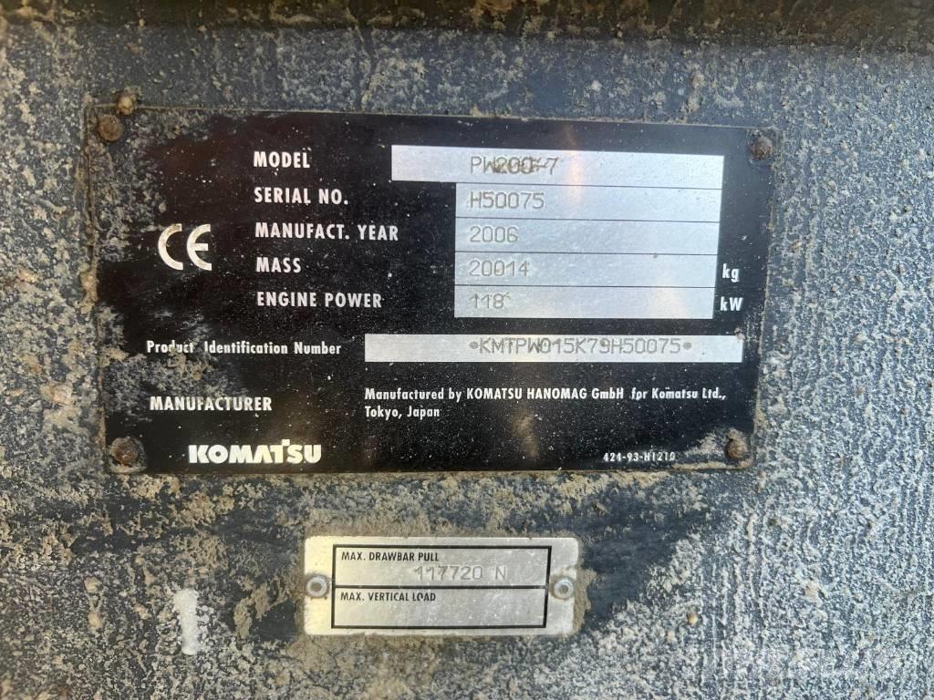 Komatsu PW 200-7 Kolesové rýpadlá