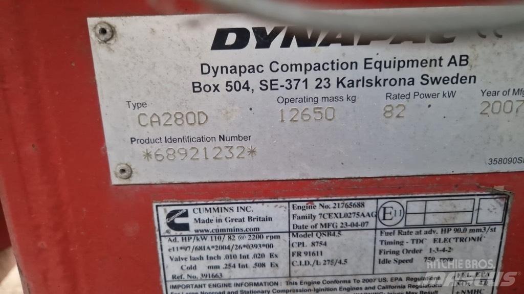 Dynapac Ca280d Tandemové valce