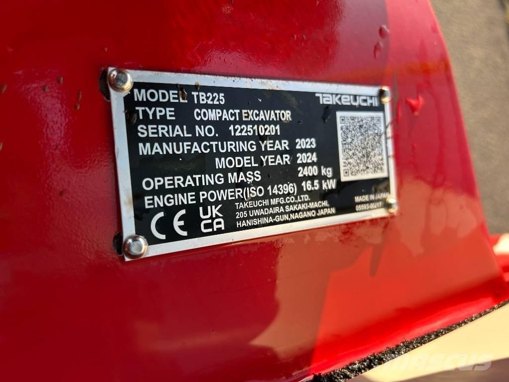 Takeuchi TB 225A V3 Mini rýpadlá < 7t