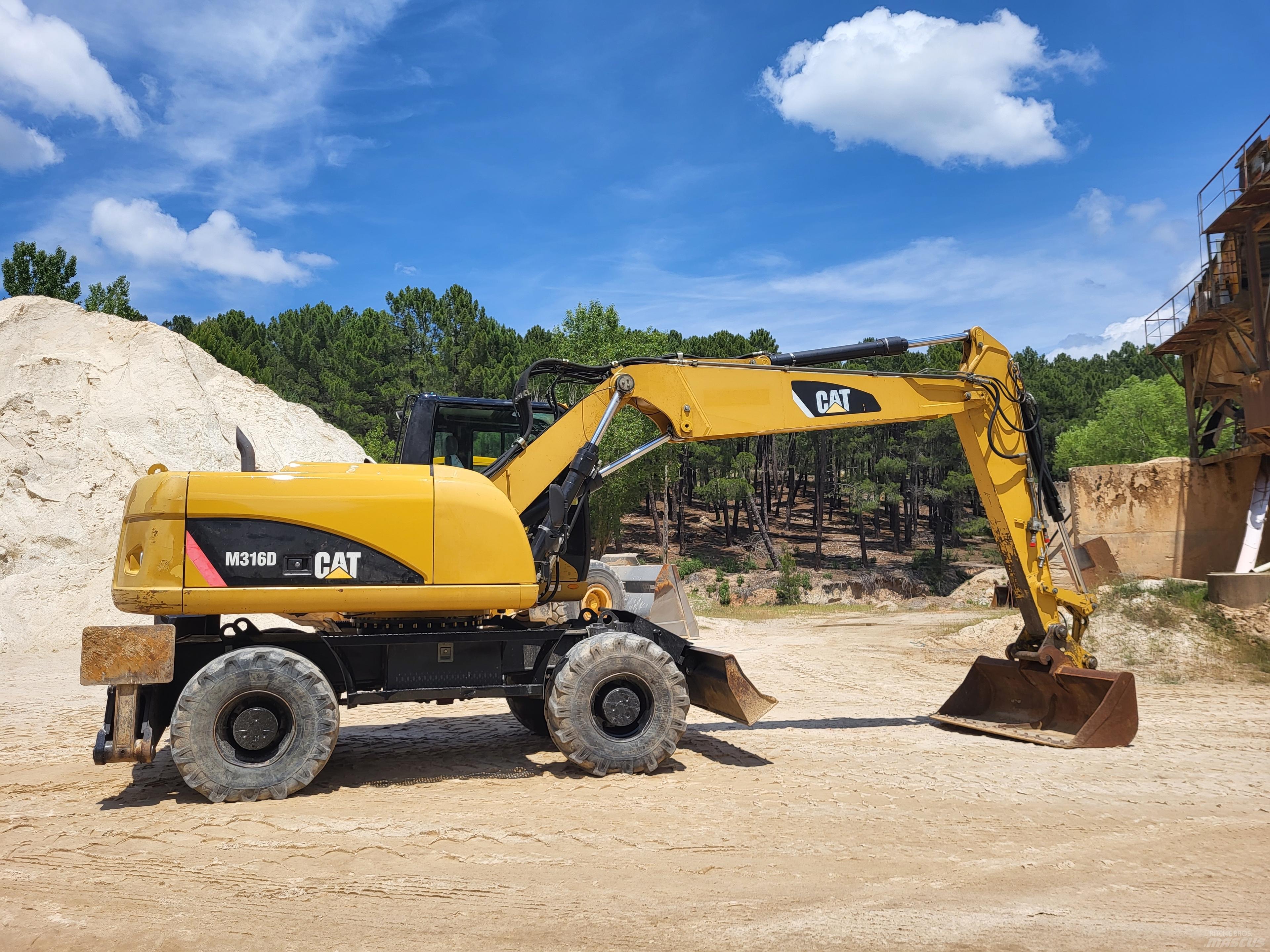 CAT 316d Kolesové rýpadlá