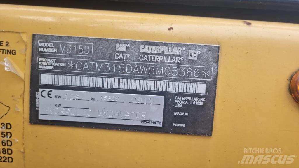 CAT M 315 D Kolesové rýpadlá