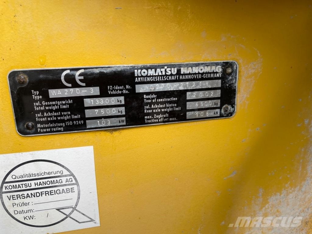 Komatsu WA 270-3 Kolesové nakladače