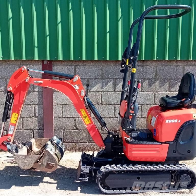 Kubota K 008-3 Mini rýpadlá < 7t