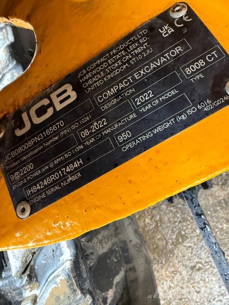 JCB 8008 CTS Mini rýpadlá < 7t