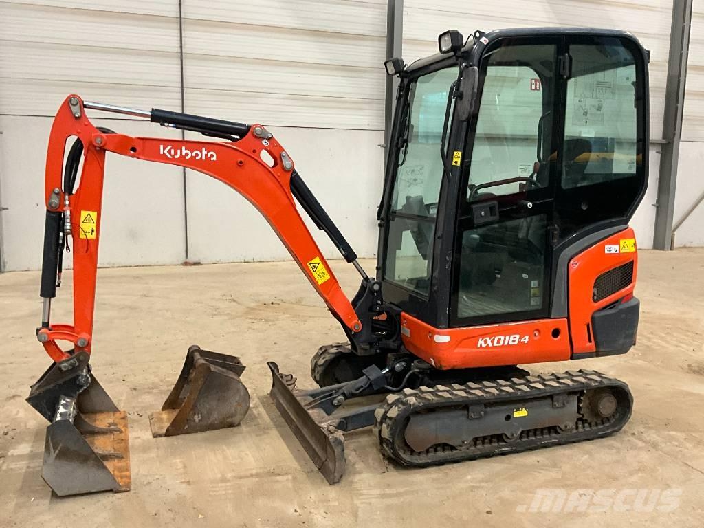 Kubota KX 018-4 Mini rýpadlá < 7t