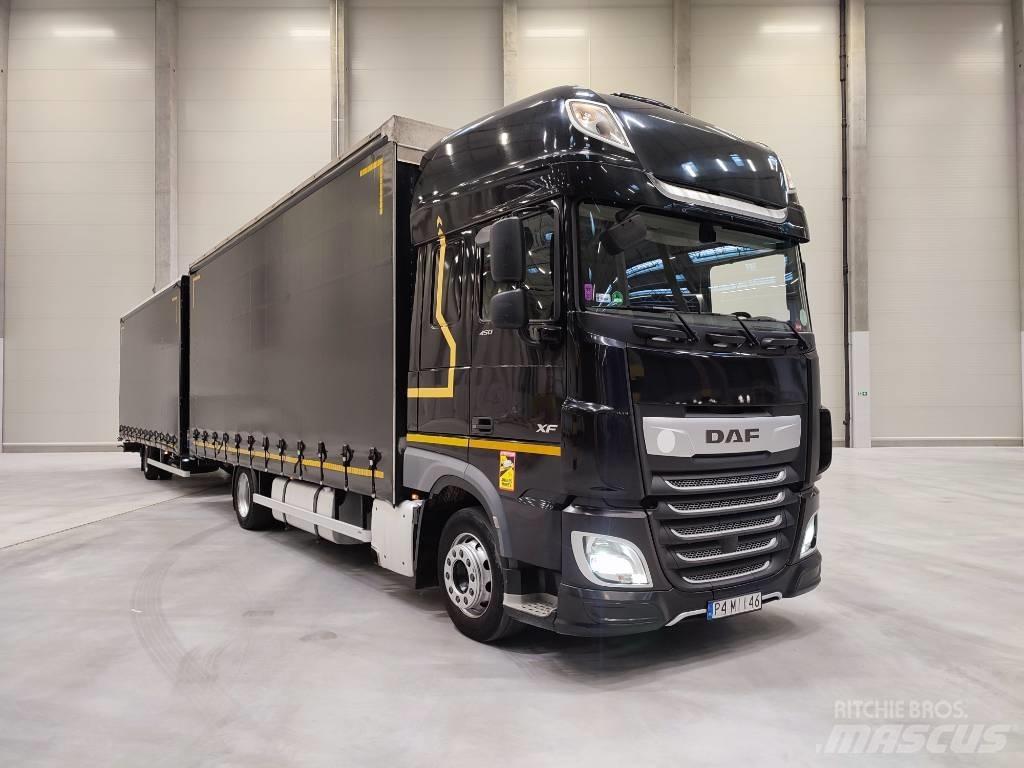 DAF XF 450 Nákladné vozidlá s bočnou zhrnovacou plachtou