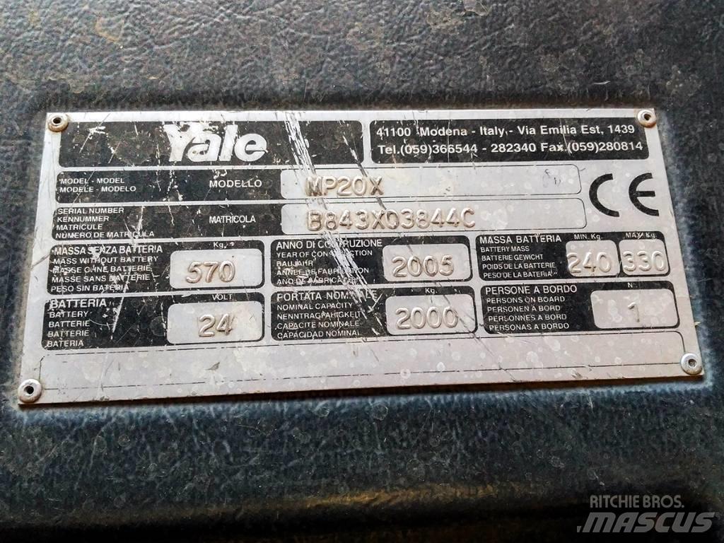 Yale MP20X Nízkozdvižný vozík s plošinou