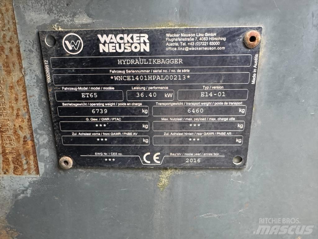 Wacker Neuson ET65 Pásové rýpadlá