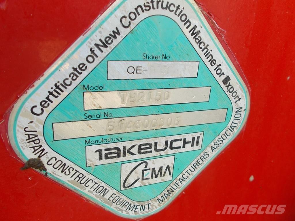 Takeuchi TB 2150 Pásové rýpadlá