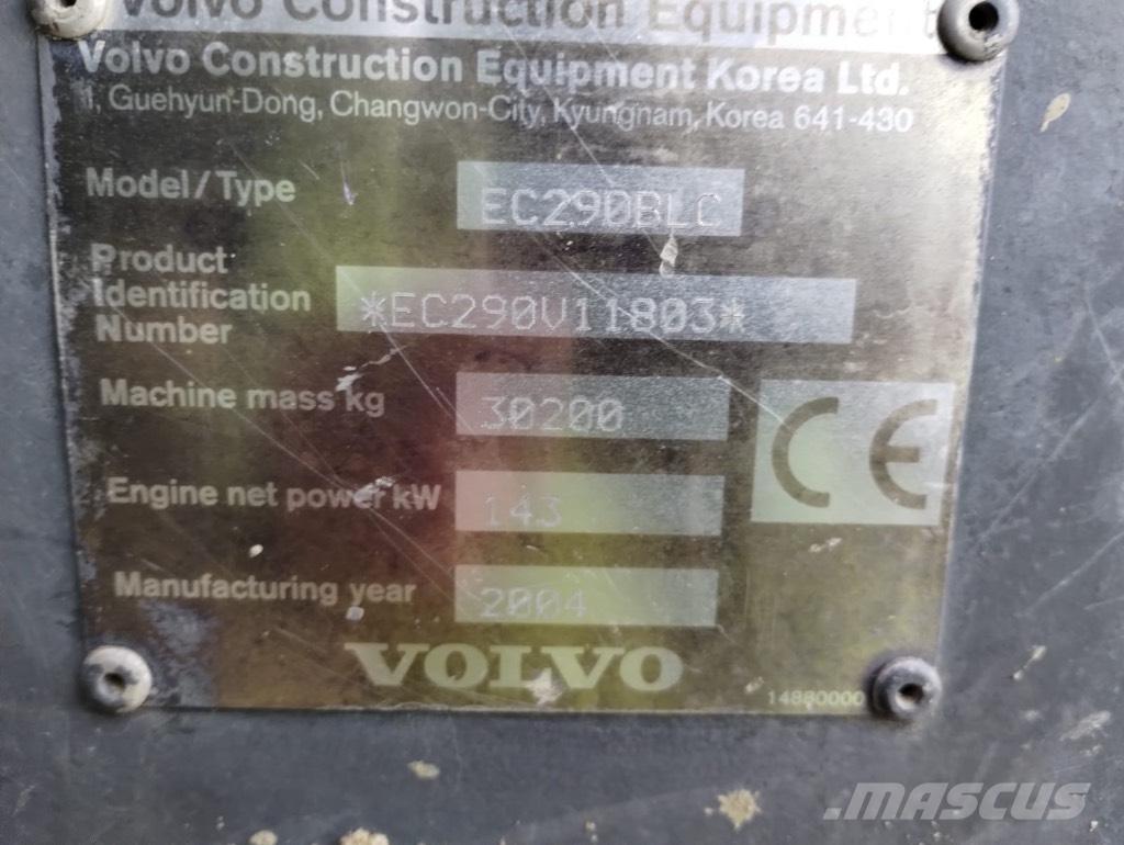 Volvo 290BLC Pásové rýpadlá