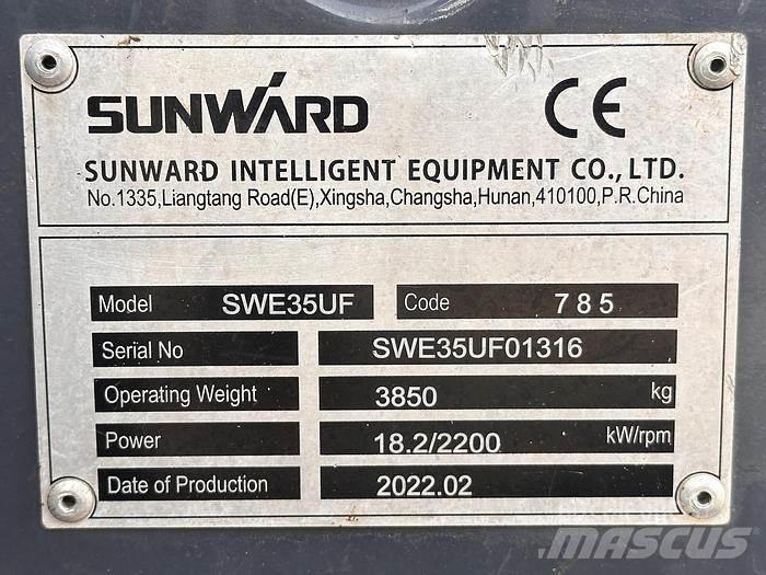 Sunward SWE35UF Mini rýpadlá < 7t