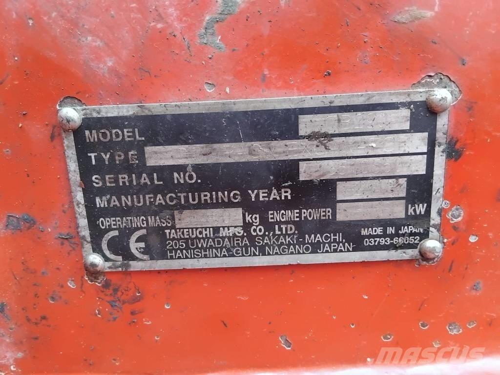 Takeuchi TB290 Mini rýpadlá < 7t