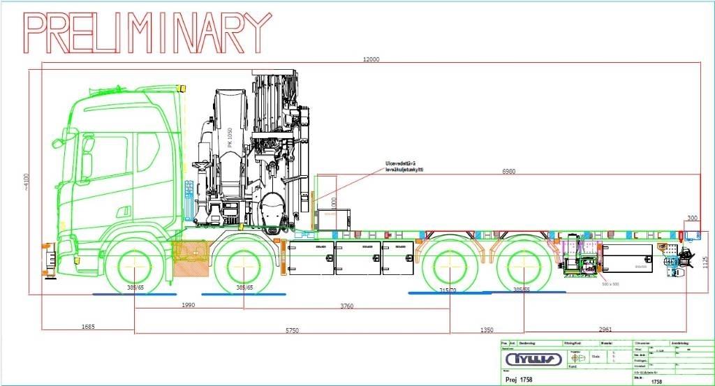 Scania R 590 Autožeriavy, hydraulické ruky