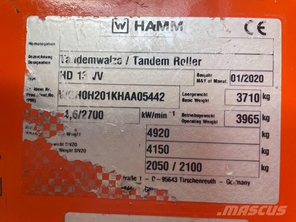 Hamm HD 13 VV Tandemové valce