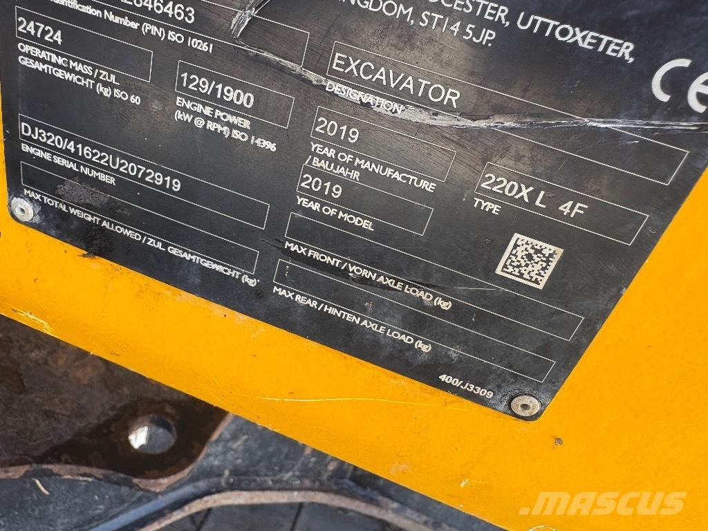 JCB 220X Pásové rýpadlá