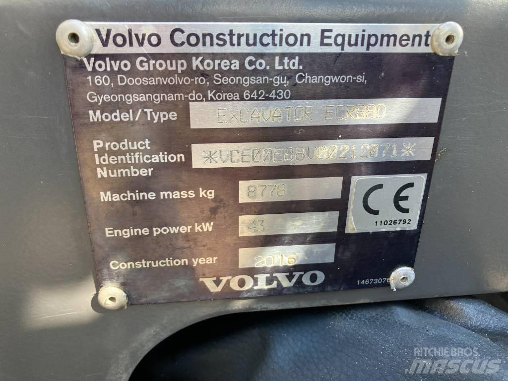 Volvo ECR 88 D Midi rýpadlá 7 t - 12 t