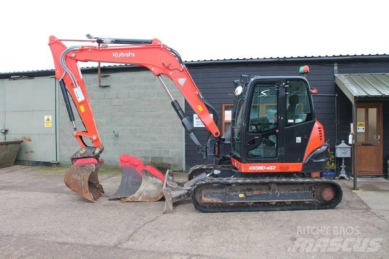 Kubota KX 080-4 Midi rýpadlá 7 t - 12 t
