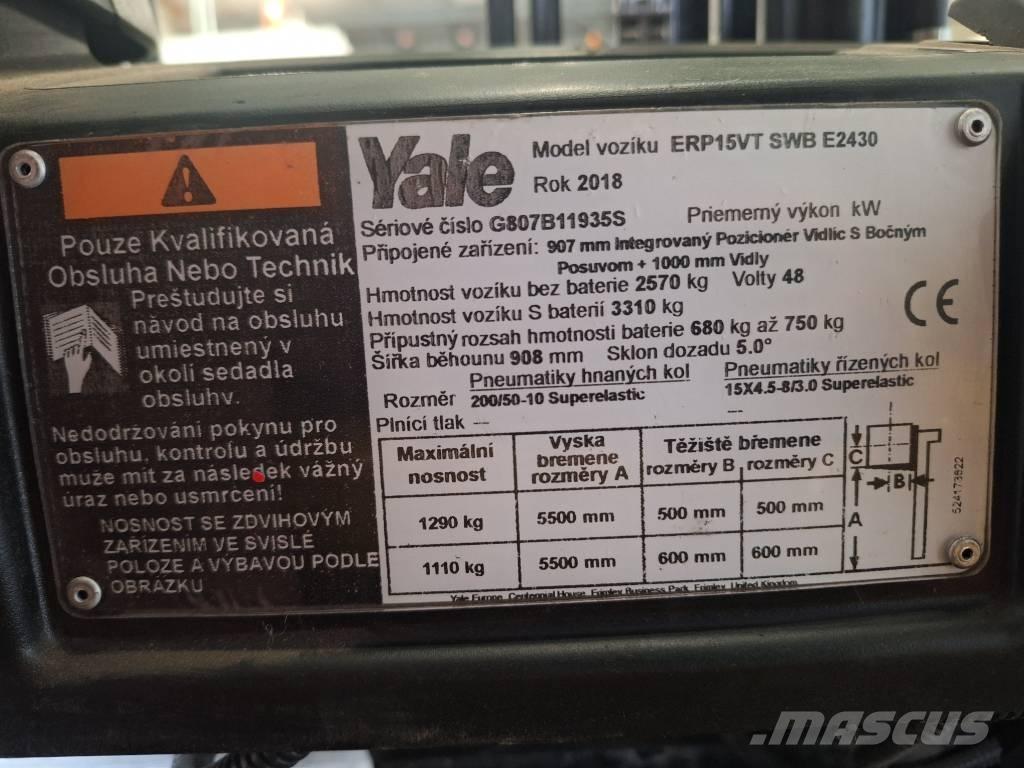 Yale ERP15VT Akumulátorové vozíky