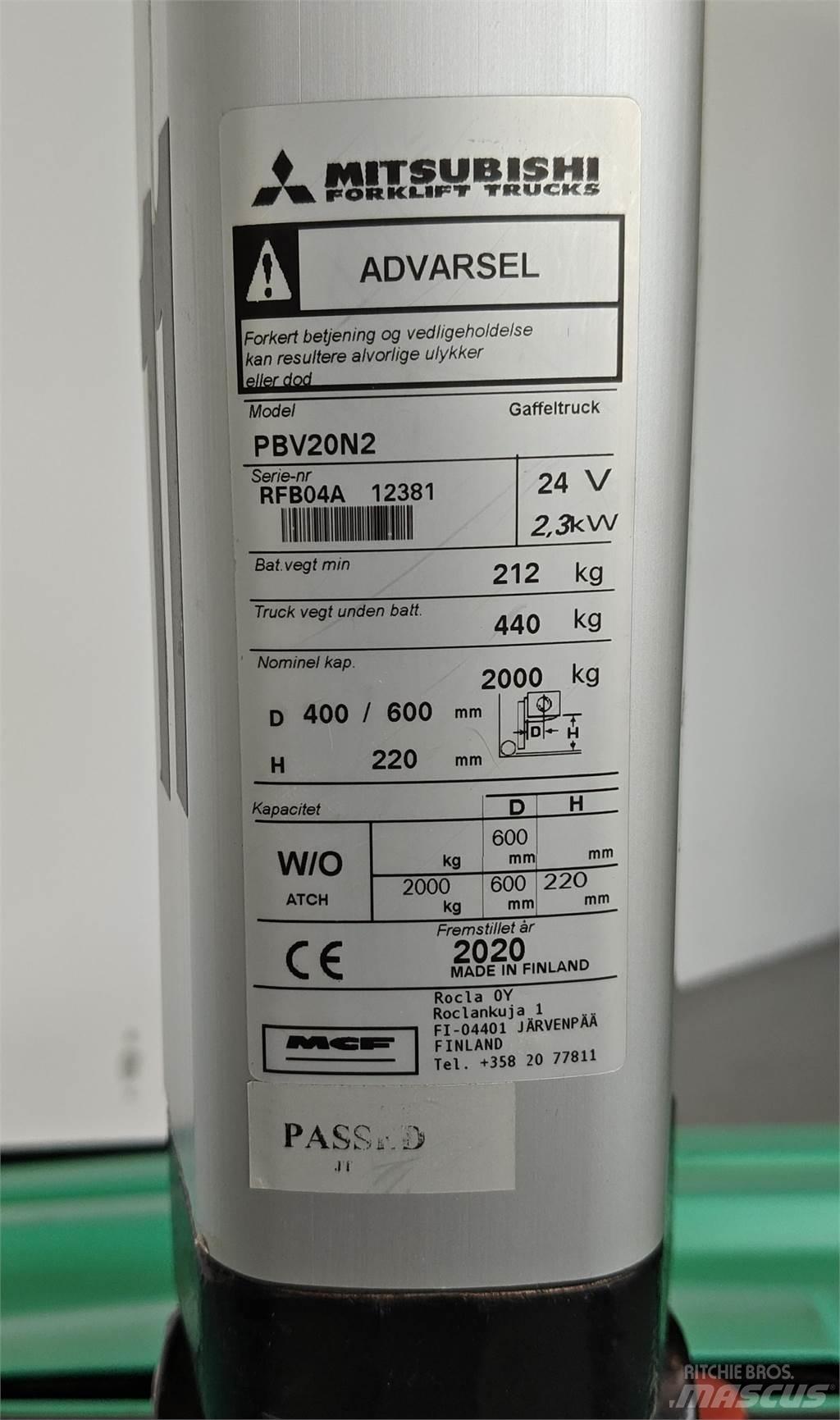 Mitsubishi PBV20N2 Iné