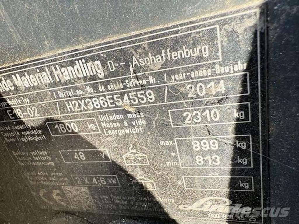 Linde E16-02 Akumulátorové vozíky