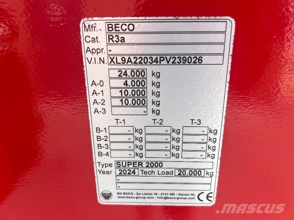 Beco Super 2000 Vyklápacie prívesy