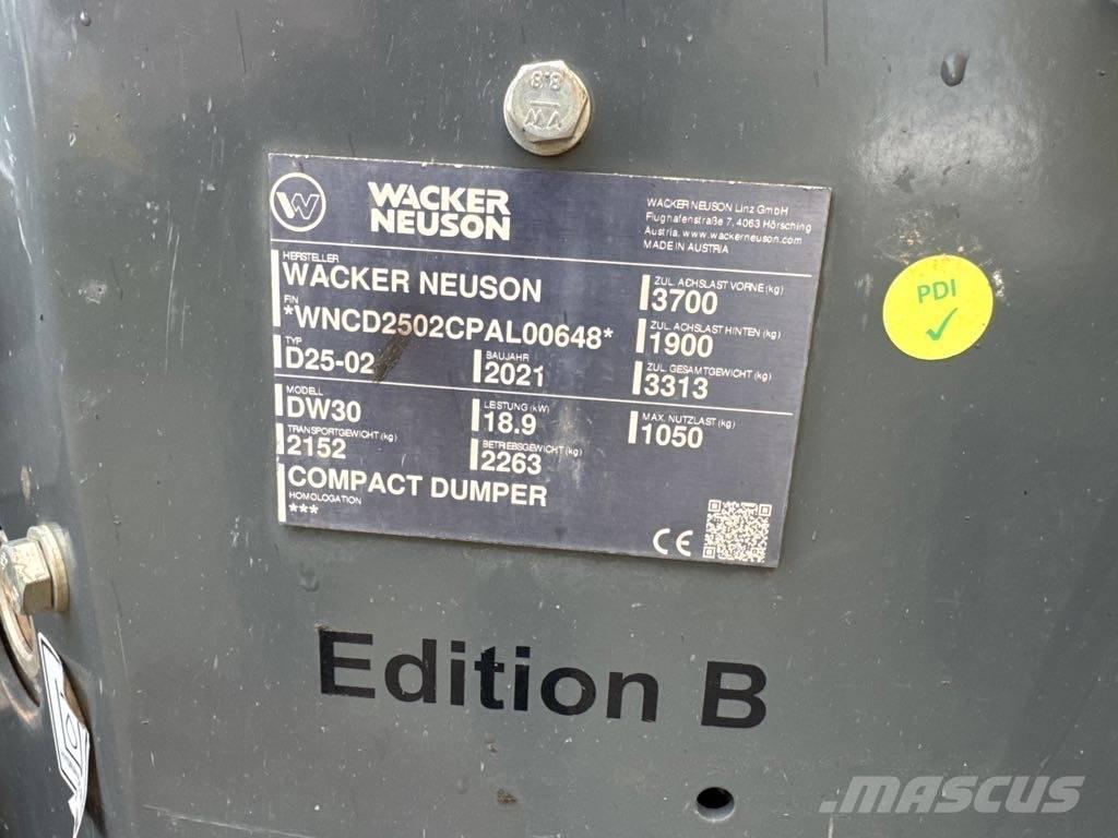 Wacker Neuson DW30 Stavebné sklápače