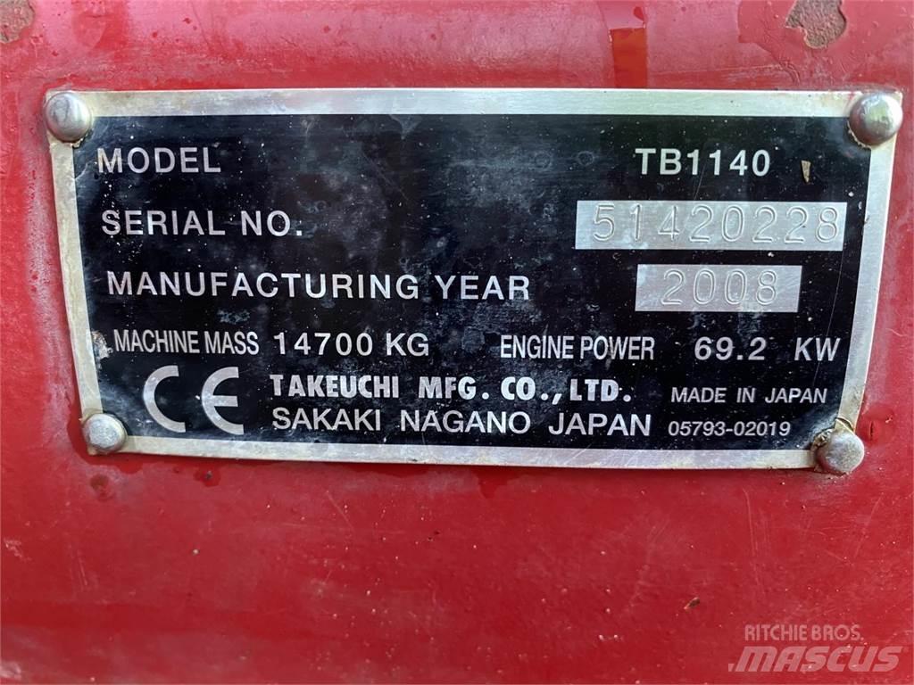 Takeuchi TB1140 Pásové rýpadlá