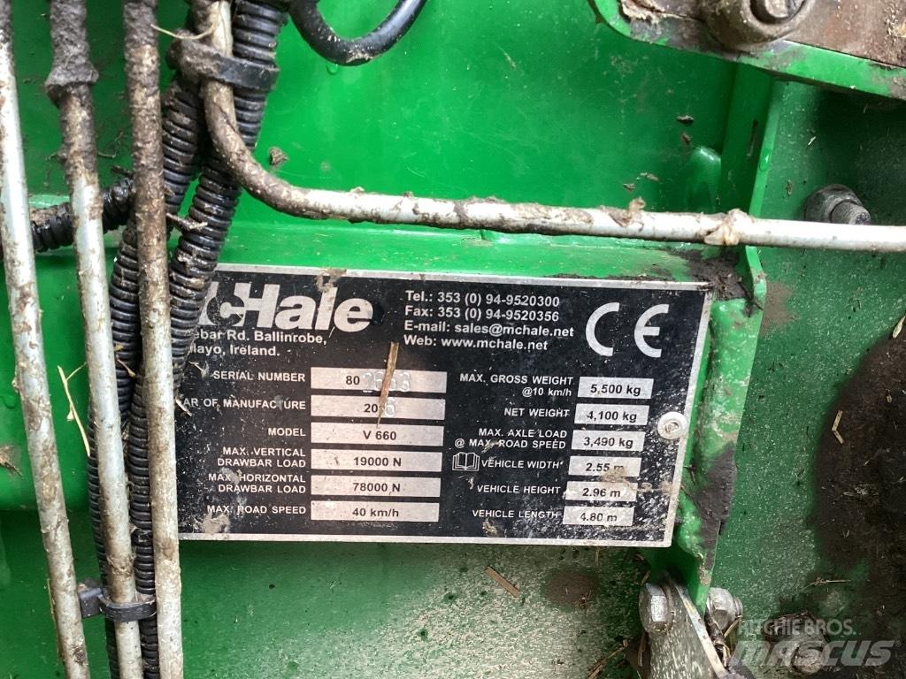 McHale V 660 Lisy na okrúhle balíky