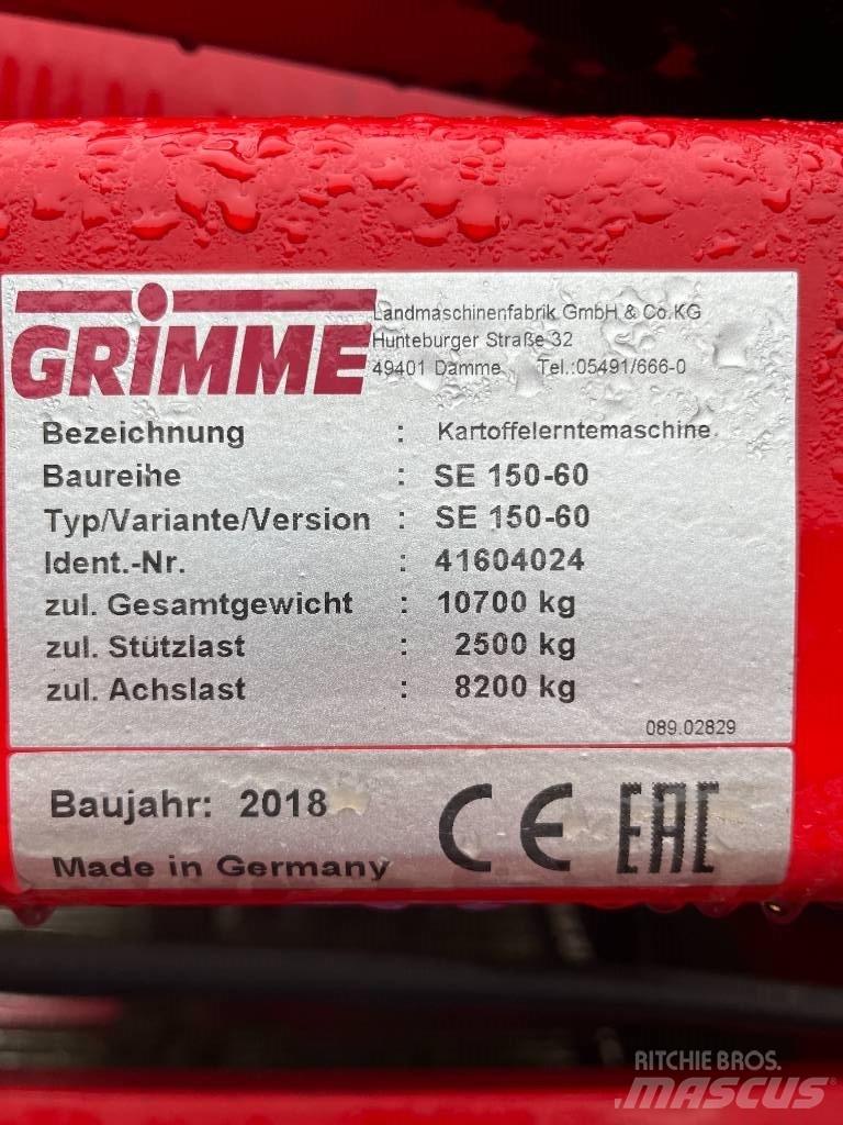 Grimme SE 150-60 NB Zemiakové kombajny