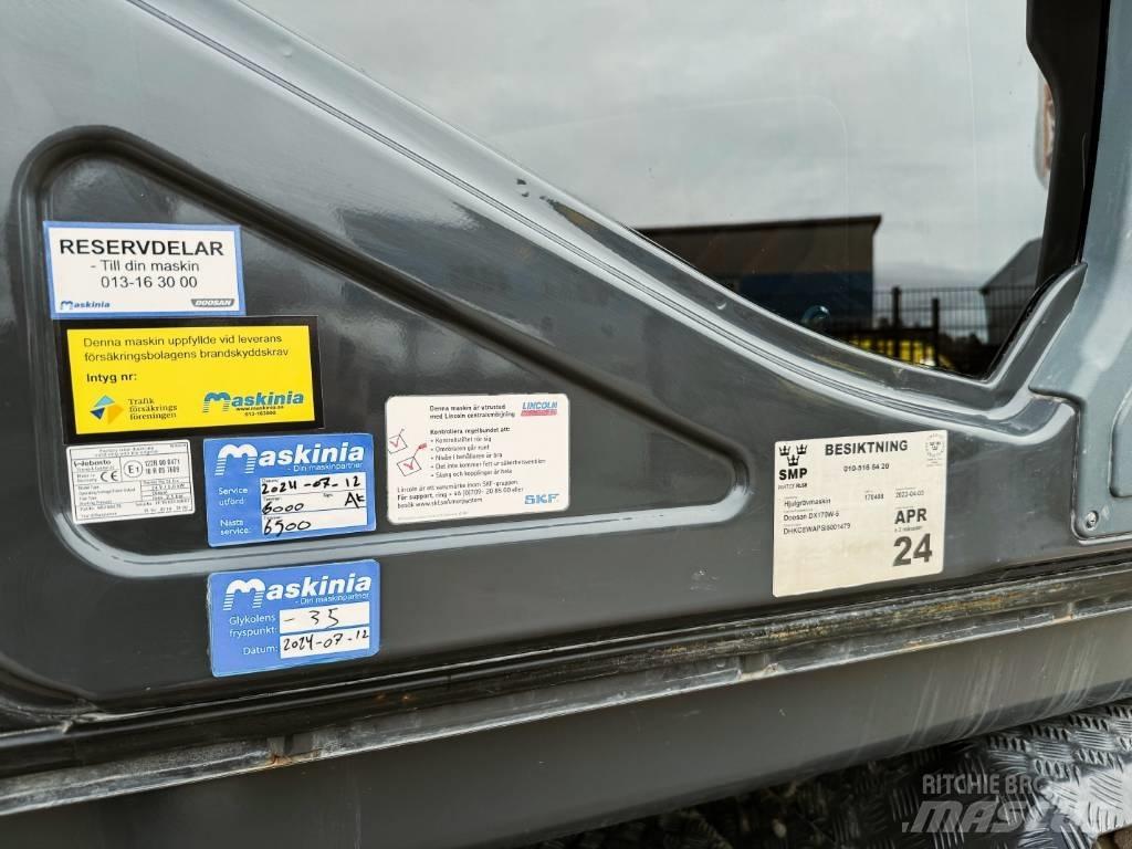 Doosan DX170W-5 Kolesové rýpadlá