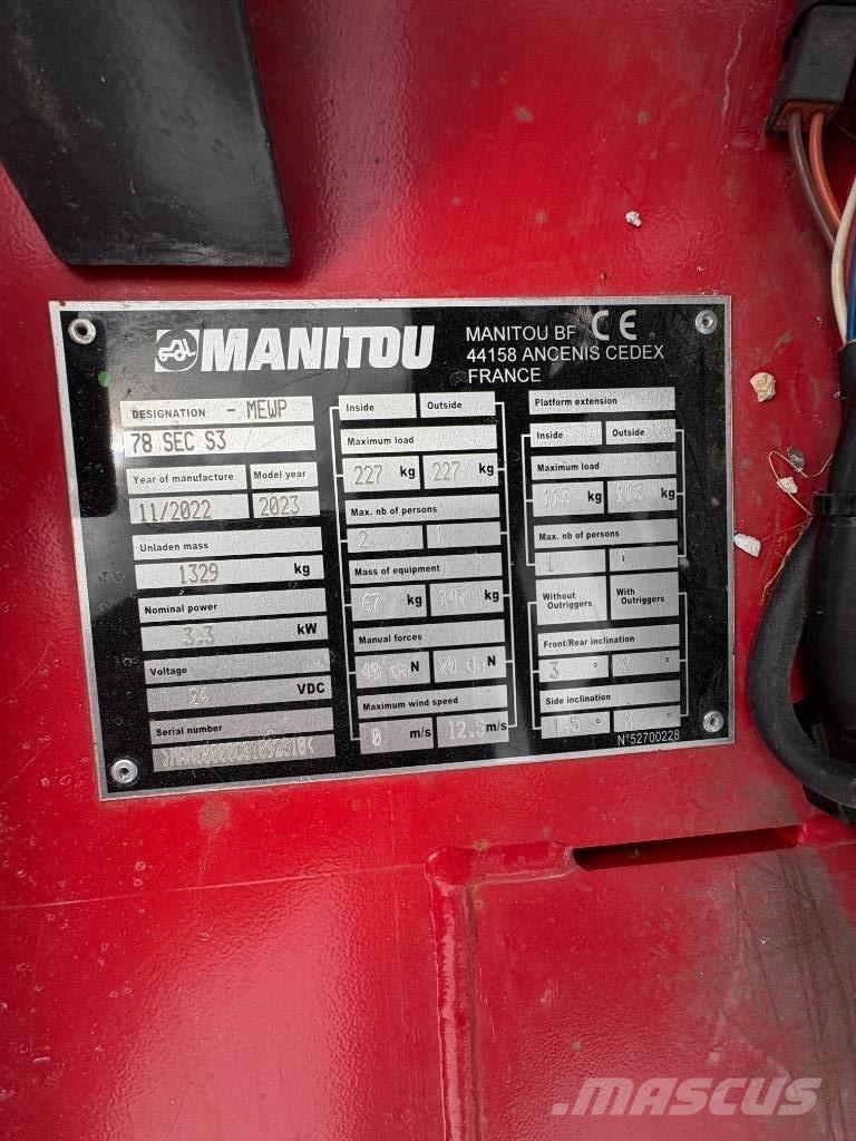 Manitou 78 SEC Nožnicové zdvíhacie plošiny
