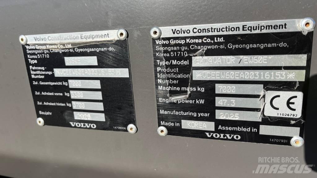Volvo EW60E Kolesové rýpadlá