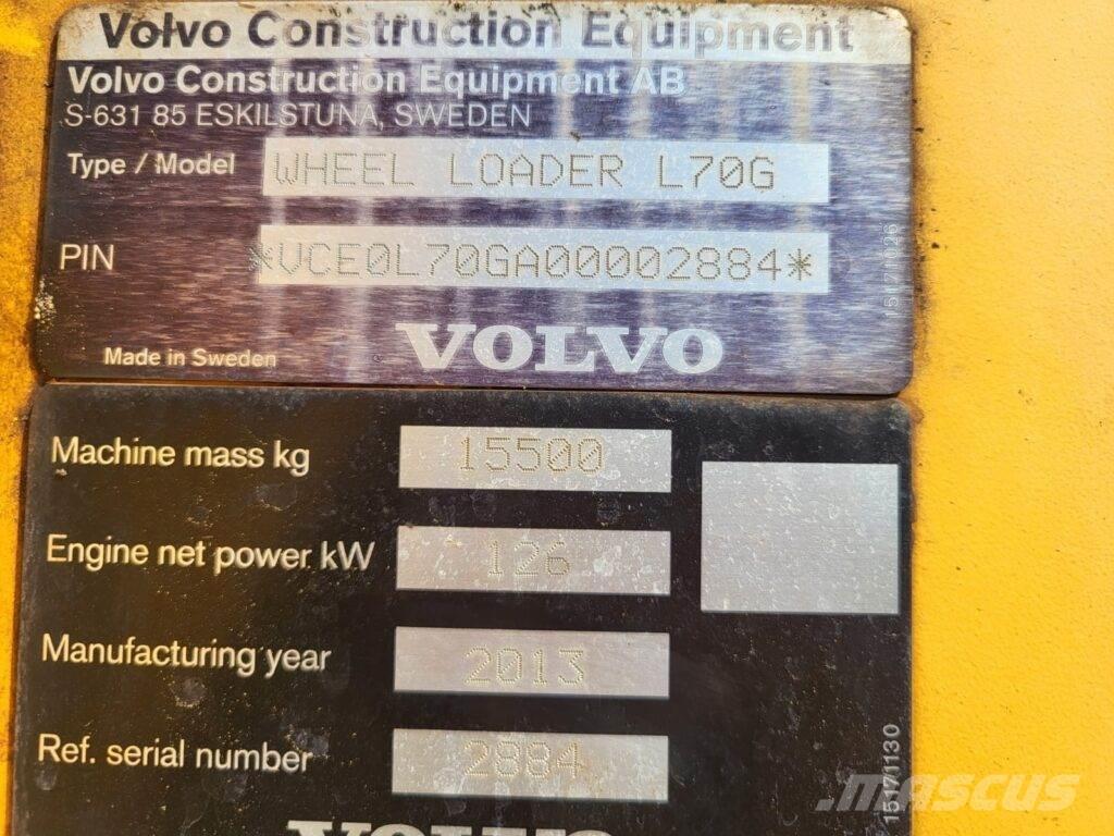 Volvo L70G Kolesové nakladače